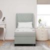 Postel s boxspringem s matrací Světle šedá 200 x 80 cm samet 3340844