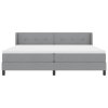 Postel boxspring s matrací s matrací Světle šedá 200 x 200 cm 3341125