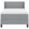 Postel boxspring s matrací s matrací Světle šedá 90 x 200 cm 3341146