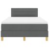 LED box pružinová postel s čelo Tmavě šedá 120 x 190 cm textil 3342346