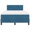 LED box pružinová postel s čelo Tmavě modrá 120 x 190 cm samet 3342576