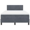 LED box pružinová postel s čelo Tmavě šedá 120 x 190 cm samet 3342639