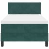 LED box pružinová postel s čelo Tmavě zelená 90 x 190 cm samet 3342689