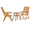 Zahradní bistro set 3 pcs Hnědá masivní akáciové dřevo 3154120