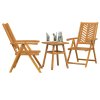 Zahradní bistro set 3 pcs Hnědá masivní akáciové dřevo 3154120