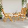 Zahradní bistro set 3 pcs Hnědá masivní akáciové dřevo 3154120