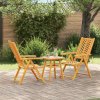 Zahradní bistro set 3 pcs Hnědá masivní akáciové dřevo 3154120