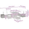 Sada zahradních pohovek s polštářem 9 pcs Béžová Poly ratan 3362802