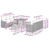 Sada zahradních pohovek s polštářem 9 pcs Béžová Poly ratan 3362997