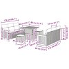 Sada zahradních pohovek s polštářem 9 pcs béžová a světle šedá 3363257