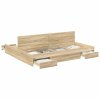 Rám postele s úložným prostorem s čelo Sonoma dub 200 x 200 cm 3335263