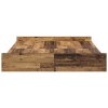 Rám postele s úložným prostorem s čelo Staré dřevo 140 x 190 cm 3335315