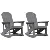 Adirondack Houpací Křesla 2 pcs Světle šedá HDPE 3335837