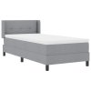 Postel boxspring s matrací s matrací Světle šedá 90 x 190 cm 3341076