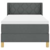 Postel s boxspringem s matrací Tmavě šedá 200 x 90 cm Polyester 3341336