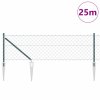 Plotový sloupek. Zelená 25 x 0,6 m (60 x 60 mm síť) Ocel a PVC 3351167