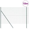 Plotový sloupek. Zelená 10 x 1,6 m (16 x 16 mm síť) Ocel a PVC 3351707