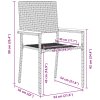 Zahradní jídelní souprava 5 pcs Šedá a hnědá polyratan 3365437