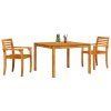 Zahradní jídelní souprava 3 pcs Hnědá masivní akáciové dřevo 3375671
