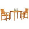 Zahradní jídelní souprava 3 pcs Hnědá masivní akáciové dřevo 3375682