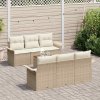 Sada zahradních pohovek s polštářem 7 pcs Béžová a krémová 3355943