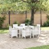 Zahradní jídelní souprava 7 pcs Bílá Ratan Polt 3378566