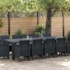 Zahradní jídelní souprava s polštáři 13 pcs Antracit 3378613