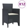 Zahradní jídelní souprava 13 pcs Antracit Polyrattan 3378616