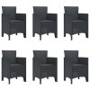 Zahradní jídelní souprava 7 pcs Antracit Ratan Polt 3378715
