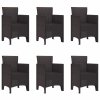 Zahradní jídelní souprava 7 pcs Hnědá Ratan Polt 3378717
