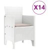 Zahradní jídelní souprava 15 pcs Bílá Ratan Polt 3378803