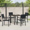 Zahradní jídelní souprava 5 pcs Černá HDPE 3379143