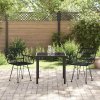 Zahradní jídelní souprava 3 pcs Černá Poly ratan 3379184
