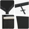 Zahradní jídelní souprava s polštářem 5 pcs Černá Poly ratan 3379425