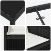 Zahradní jídelní souprava s polštářem 5 pcs Černá Poly ratan 3379942