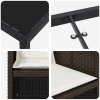 Zahradní jídelní souprava s polštářem 5 pcs Hnědá Poly ratan 3379952