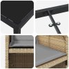 Zahradní jídelní souprava s polštářem 5 pcs Béžová Poly ratan 3379966