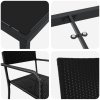 Zahradní jídelní souprava 3 pcs Černá Poly ratan 3380036