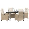 Zahradní jídelní souprava 5 pcs Béžová polyratan 3380396