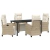 Zahradní jídelní souprava 5 pcs Béžová polyratan 3380445