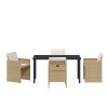 Zahradní jídelní souprava 5 pcs Béžová polyratan 3380606
