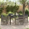Zahradní jídelní souprava 5 pcs Šedá Práškově lakovaná ocel 3380654