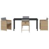 Zahradní jídelní souprava 5 pcs Béžová polyratan 3380711