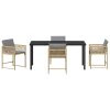 Zahradní jídelní souprava 5 pcs Béžová polyratan 3380767