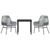 Zahradní jídelní souprava 3 pcs Šedá polyratan 3380883