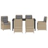 Zahradní jídelní souprava 7 pcs Béžová polyratan 3380964