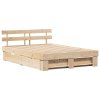 Rám postele s čelo Hnědá 150 x 200 cm Masivní borové dřevo 3382271