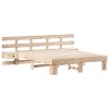 Rám postele s čelo Hnědá 140 x 200 cm Masivní borové dřevo 3385688