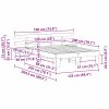 Rám postele s čelo Hnědá 120 x 200 cm Masivní borové dřevo 3385693