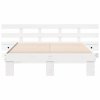 Rám postele s čelo Bílá 135 x 190 cm Masivní borové dřevo 3385698